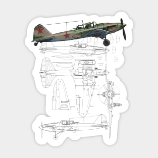 Sturmovik Iljushin IL-2 Sticker